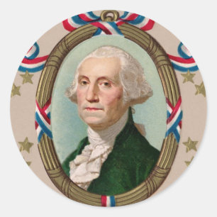 Sticker Rond George Washington