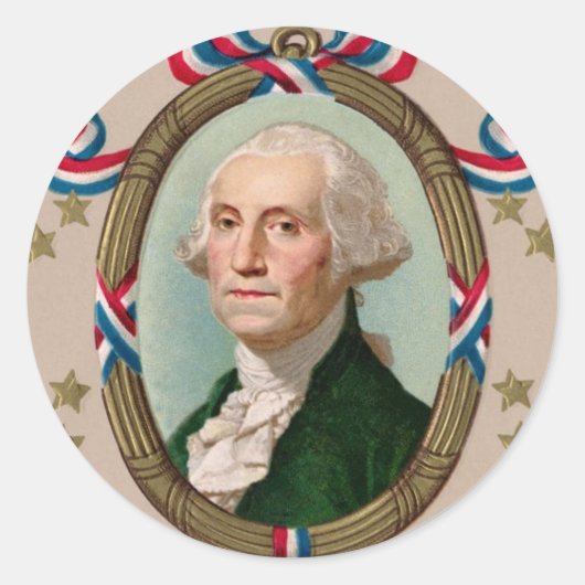Sticker Rond George Washington (Devant)