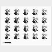 Sticker Rond George Washington 1 (Feuille)