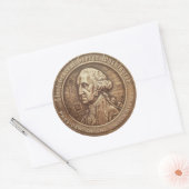 Sticker Rond George Washington Campaign Button (Enveloppe)