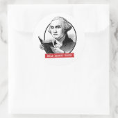 Sticker Rond George Washington Lit Des Livres Interdits (Sac)