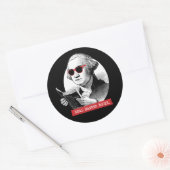 Sticker Rond George Washington Lit Des Livres Interdits (Enveloppe)