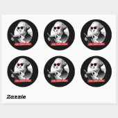 Sticker Rond George Washington Lit Des Livres Interdits (Feuille)