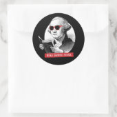 Sticker Rond George Washington Lit Des Livres Interdits (Sac)