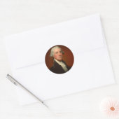 Sticker Rond George Washington Portrait (Enveloppe)