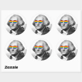 Sticker Rond George Washington Pride (Feuille)