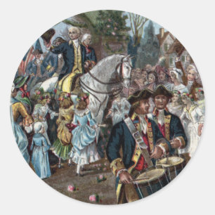 Sticker Rond George Washington revient à Trenton