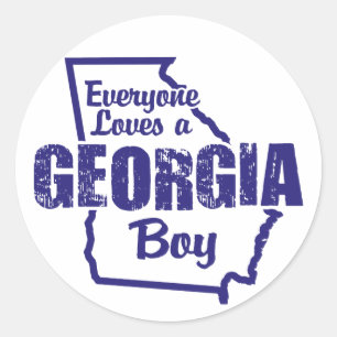 Sticker Rond Georgia Boy
