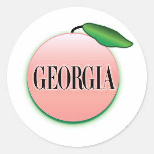 Sticker Rond Georgia Peach Airbrush