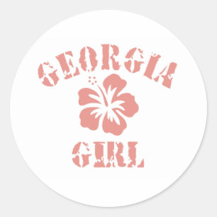 Sticker Rond Georgia Rose Girl