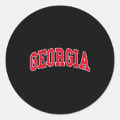 Sticker Rond Georgia - Throwback Design - Clic  (Devant)