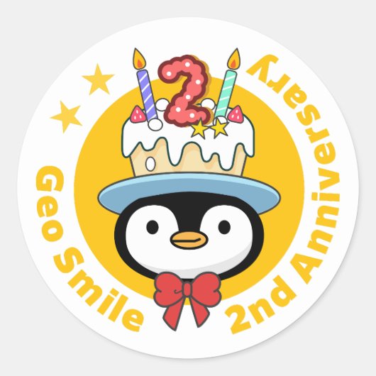 Sticker Rond GeoSmile (Devant)