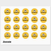 Sticker Rond GeoSmile (Feuille)
