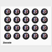 Sticker Rond Gerald Ford 4 juillet Drapeau (Feuille)