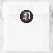 Sticker Rond Gerald Ford 4 juillet Drapeau (Sac)