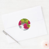 Sticker Rond Géranium rose (Enveloppe)