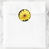 Sticker Rond Gerber Jaune Daisy Fermer la photo (Sac)