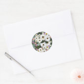 Sticker Rond Gerbera Daisies Mariage de swag (Enveloppe)