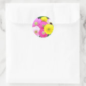 Sticker Rond Gerbera Daisy Colors (Sac)