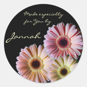 Sticker Rond Gerbera Daisy Trio