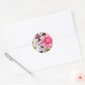 Sticker Rond Gerberas Et Chrysanthèmes (Enveloppe)