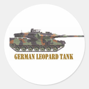STICKER ROND GERMAN LEOPARD TANK.