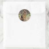 Sticker Rond german shepard (Sac)