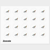 Sticker Rond German Shepherd Cloud Tygraphy (Feuille)