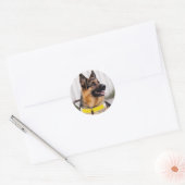 Sticker Rond German Shepherd Guide Dog Graduation Envelope Seal (Enveloppe)