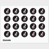 Sticker Rond German Shepherd Valentines Day Cud Love Dog _1  (Feuille)