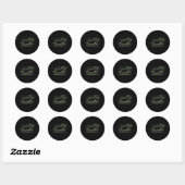 Sticker Rond German Shorthaired Pointer Camo Drapeau Américain (Feuille)