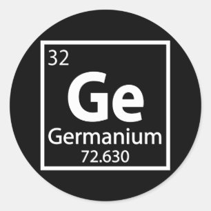 Sticker Rond Germanium - Tableau périodique scientifique allema