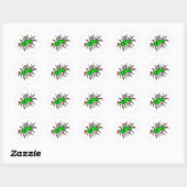 Sticker Rond Germe de dessin vert (Feuille)