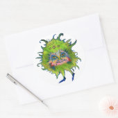 Sticker Rond Germe vert coloré (Enveloppe)