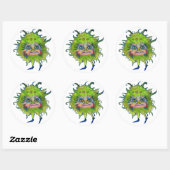 Sticker Rond Germe vert coloré (Feuille)