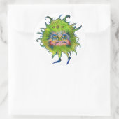 Sticker Rond Germe vert coloré (Sac)