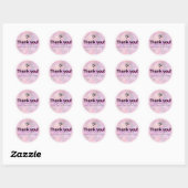Sticker Rond Gestes gracieuses : Carte de remerciements (Feuille)