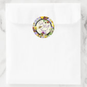 Sticker Rond Get Well Pansy Design - ajoutez votre texte (Sac)
