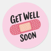 Sticker Rond Get Well Soon (Devant)