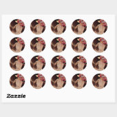 Sticker Rond "Getting in Tune" par Sue Halstenberg (Feuille)