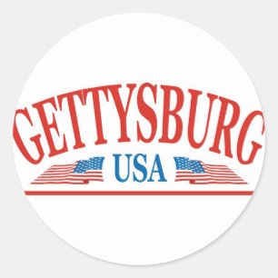 Sticker Rond Gettysburg Pennsylvanie USA