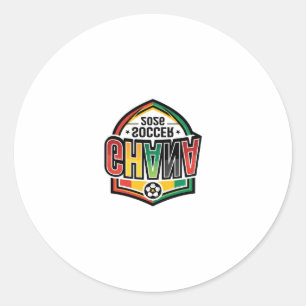 Sticker Rond Ghana Football 2026 Football Gras Pays Typographie