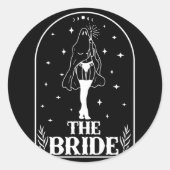 Sticker Rond Ghost Bride Coven Gothique Halloween Mariage Bache (Devant)