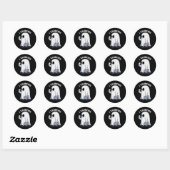 Sticker Rond Ghost I Exorcize Fun Gym Exercice entraînement Éff (Feuille)