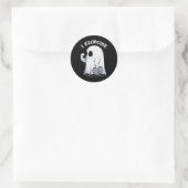 Sticker Rond Ghost I Exorcize Fun Gym Exercice entraînement Éff (Sac)