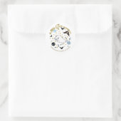 Sticker Rond Ghost Little Boo Halloween Baby shower garçon (Sac)