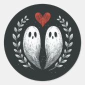 Sticker Rond Ghost Love Mariage (Devant)
