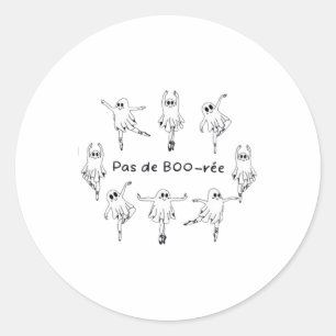 Sticker Rond Ghost Pas De Boo-rée Danseur de ballet Éffrayant H