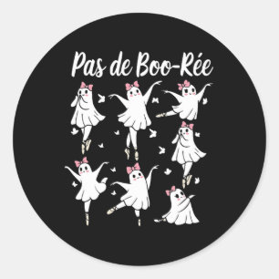 Sticker Rond Ghost Pas De Boo-rée Llet Danseuse Éffrayante Hall