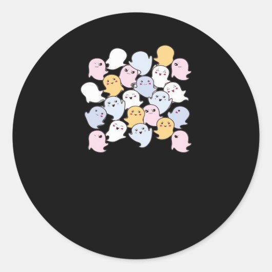 Sticker Rond Ghouls Just Wanna Have Fun - Midnight Basic Style (Devant)